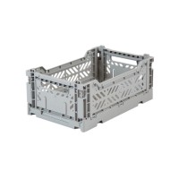 Folding crate, grey - Mini
