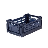 Folding crate, navy - Mini