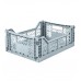 Folding crate, Pale Blue - Midi
