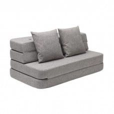 By KlipKlap Foldesofa XL, Multi grey w. grey