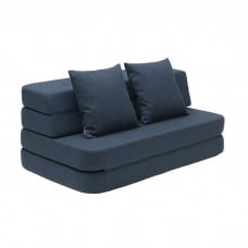 By KlipKlap Foldesofa XL, Dark blue w. black