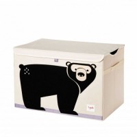 Opbevaringskasse med låg, bjørn