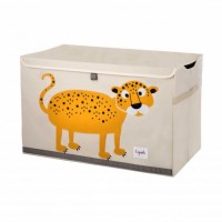 Opbevaringskasse med låg, leopard