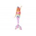 Barbie havfrue med bevægelig hale og lys