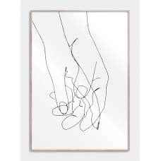 Citatplakat Holding hands in one line plakat, S