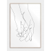 Citatplakat Holding hands in one line plakat, S