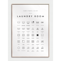 Vaskeguide plakat - Laundry room, M (50x70, B2)
