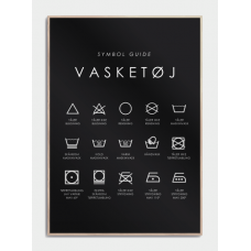Vaskeguide plakat - Symbol guide, M (50x70, B2)