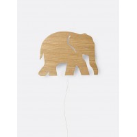 Ferm Living Væglampe, elefant, olieret egetræ