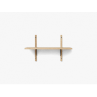Sector hylde, single/narrow - egetræ/ sort messing