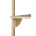 Sector hylde, triple - egetræ/messing (54 cm)