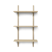 Sector hylde, triple - egetræ/messing (54 cm)