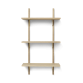 Sector hylde, triple - egetræ/messing (54 cm)