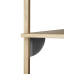 Sector hylde, triple - egetræ/sort messing (54 cm)