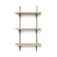Sector hylde, triple - egetræ/sort messing (54 cm)