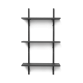 Sector hylde, triple - sort aske/sort messing (54 cm)