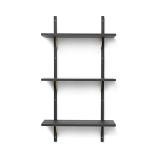 Sector hylde, triple - sort aske/messing (54 cm)