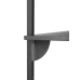 Sector hylde, triple - sort aske/messing (54 cm)