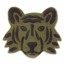 Ferm Living Tufted tæppe, Tigerhoved, Grøn