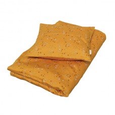 Junior sengetøj, stars golden mustard