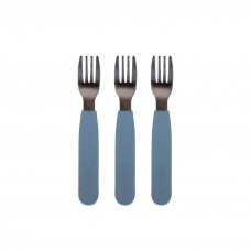Filibabba Silikone gafler, Powder blue, 3 stk.