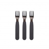 Silikone gafler, 3-pak - Stone grey