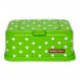 Box til vådservietter - grøn m. prikker