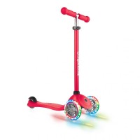 Løbehjul til børn m/ LED lys, Primo - Rød