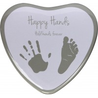 Happy Hands Baby fod- og håndaftryk/Gipsaftryk til baby, Hvid