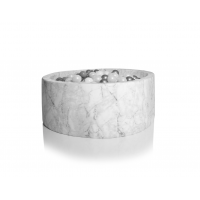 Boldbassin rund 100x30 cm, marmor