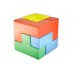 Legeskum 3D puzzle cube, mix farver