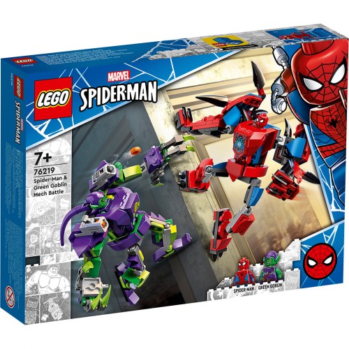 Robotkamp Spiderman og Green goblins mech -