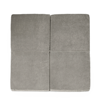 Legemåtte firkant - grey, velvet (120x120x5cm)