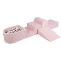 Misioo Skum legeplads Mini med 100 bolde, pink