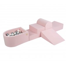 Skum legeplads Mini med 100 bolde - pink (260x40cm)