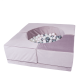 Sofapool - lila, velvet (120x120x50cm)