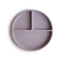 Mushie Opdelt tallerken, silikone, Soft lilac