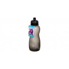 Drikkeflaske med bølge mønster - Sort (600 ml)