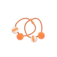 Smallstuff Hårelastikker til børn med perler, 2 stk, orange