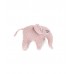 Smallstuff Strikket elefant rangle, Kold rosa / guld
