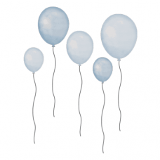 Wallstories - Balloner, blå