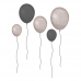 Wallstories - Balloner, grå-brune 