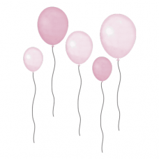 Wallstories - Balloner, rosa