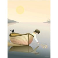 ViSSEVASSE Plakat, Boy in a boat (50x70cm)