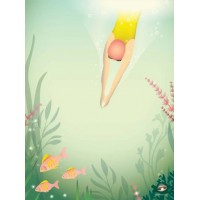 ViSSEVASSE Plakat, Swim like a fish (30x40cm)