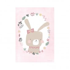 Little Dutch Plakat A3, kanin rosa/hvid