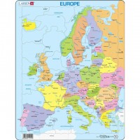 Larsen -puslespil - Europa -kort