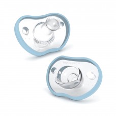 Flexy Pacifier Silikone 0-3 måneder 2-pak Lyseblå