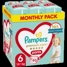 PAMPERS Premium PANTS MTH bleer str. 6 (15-25kg) 93stk