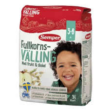 Semper Fuldkornsgrød med Frugt & Spelt 3-6 år 5 L